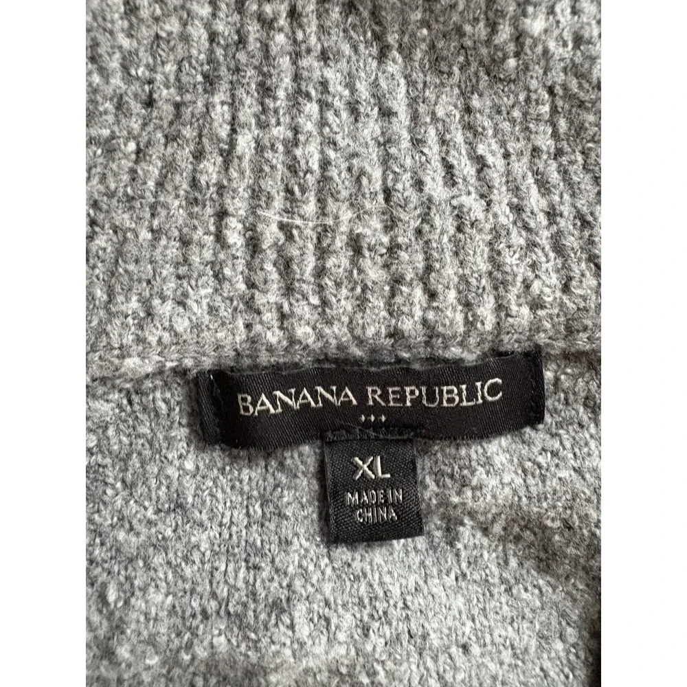 Banana Republic Wool Blend Sweater Men's XL Quarter zip Soft Golf‎ Leisure Wear